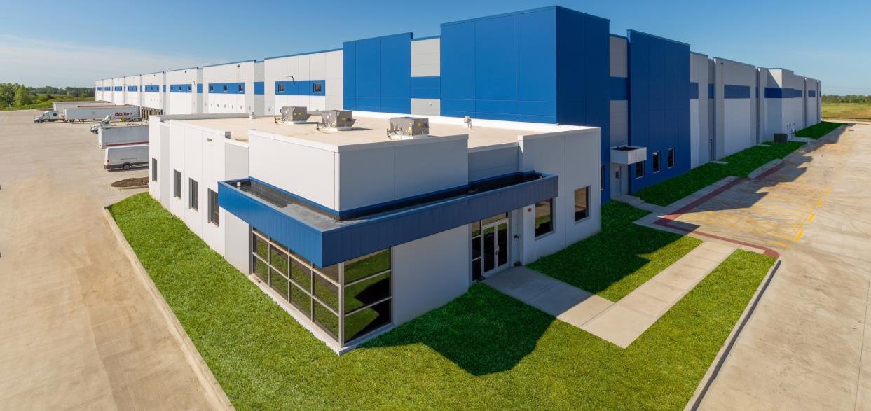 Modern industrial warehouse building